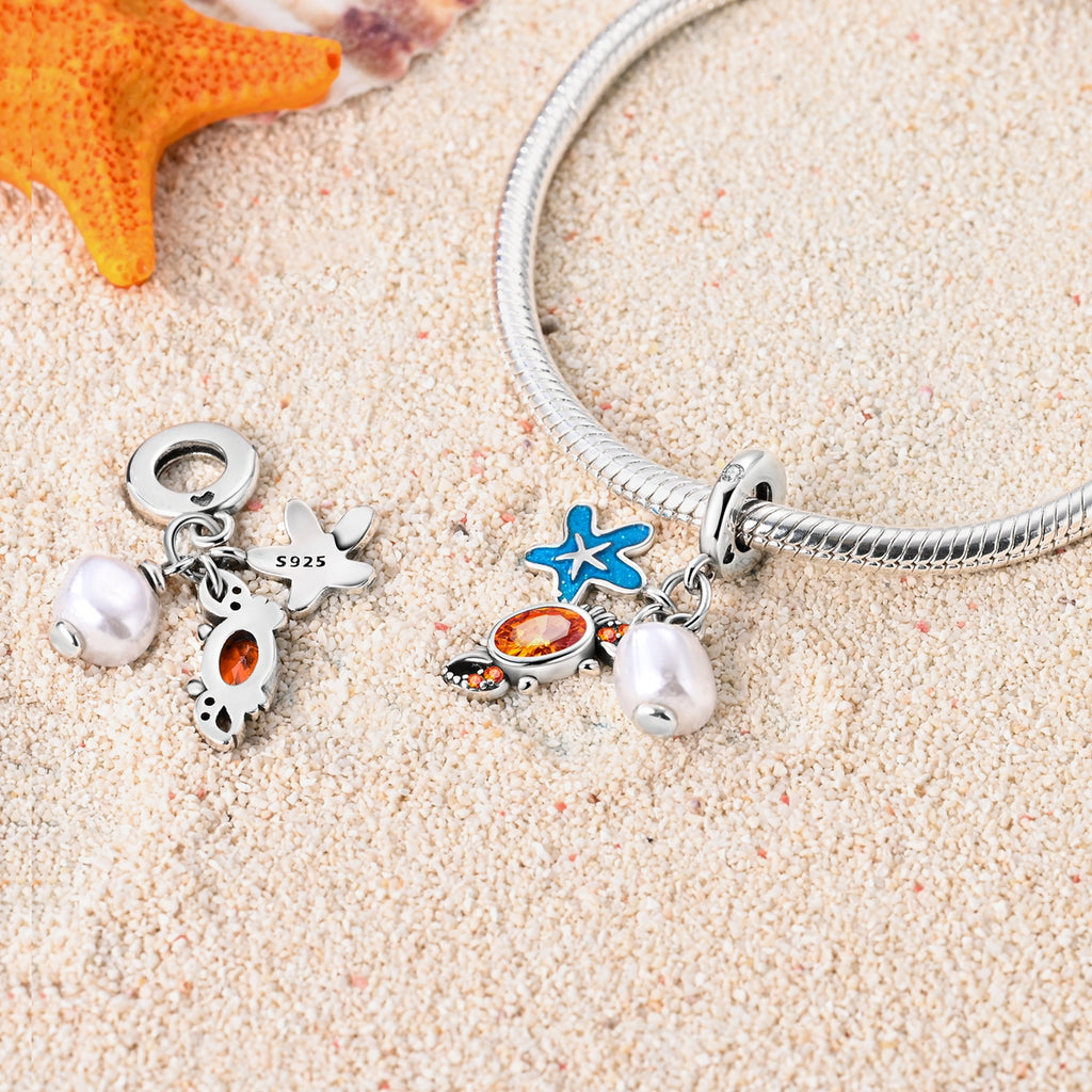 Starfish & Seahorse Charm