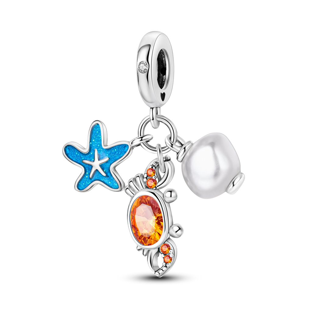 Starfish & Seahorse Charm