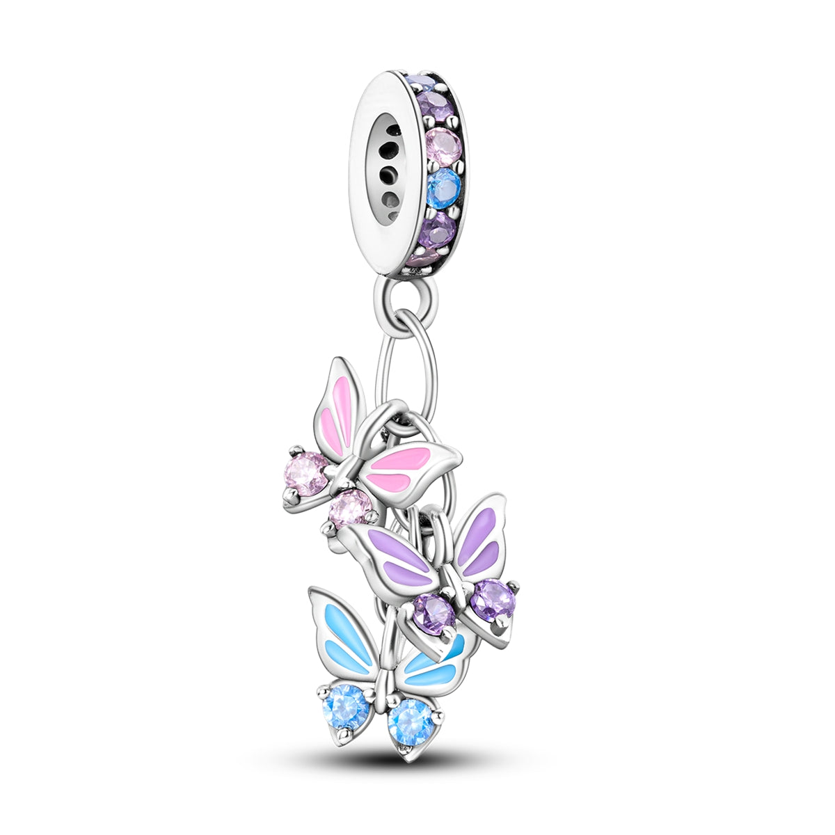 Triple Butterfly Charm