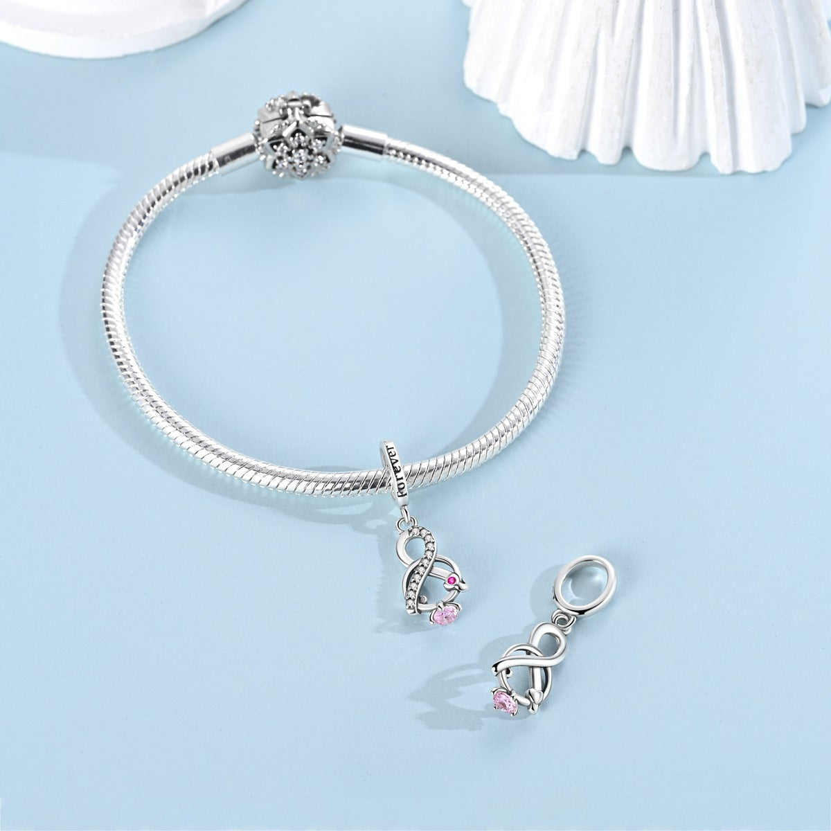 Infinity Heart Charm