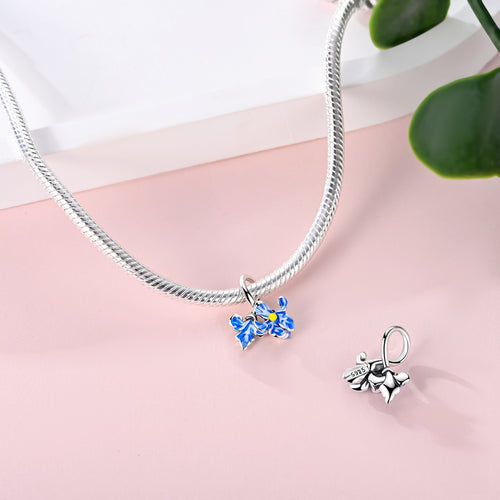 Blue Flower Charm