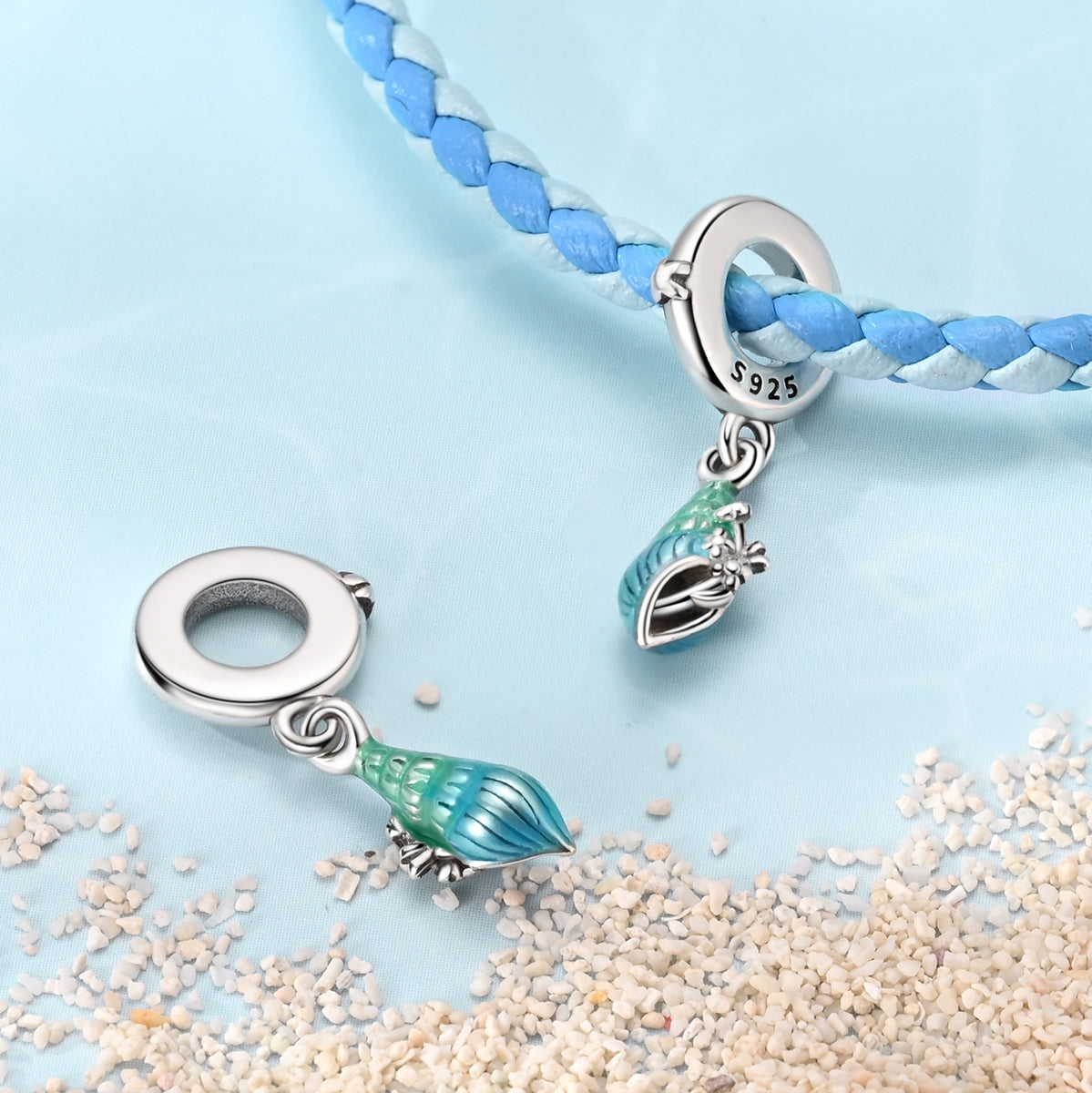 Ocean Wave & Wildflower Charm