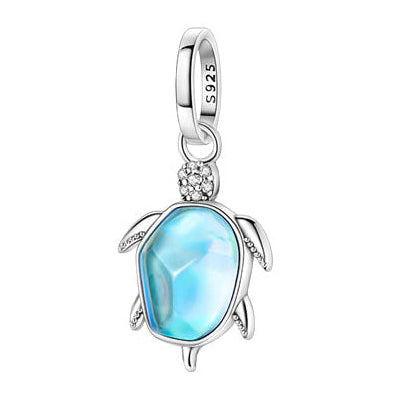 Moonstone Sea Turtle Charm