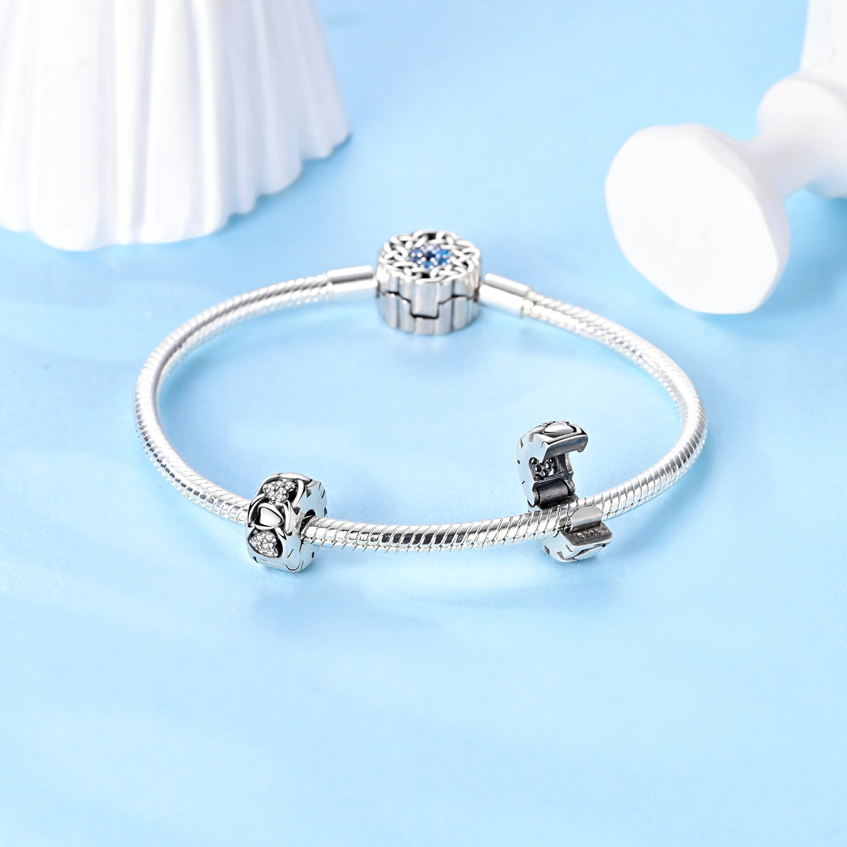 Szív clipper charm