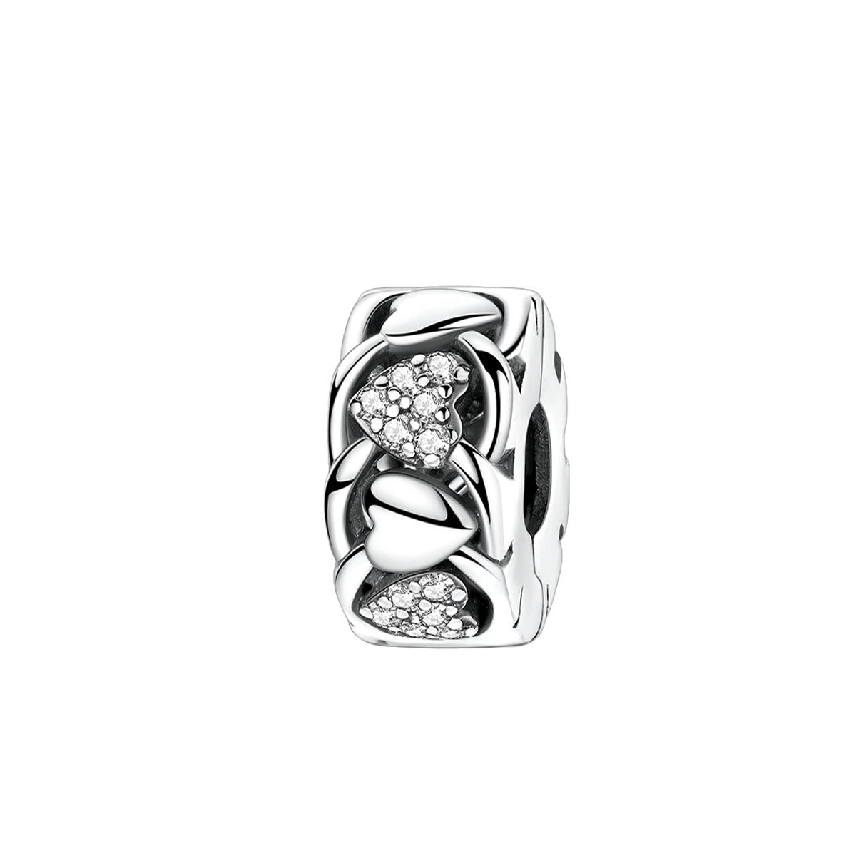 Szív clipper charm