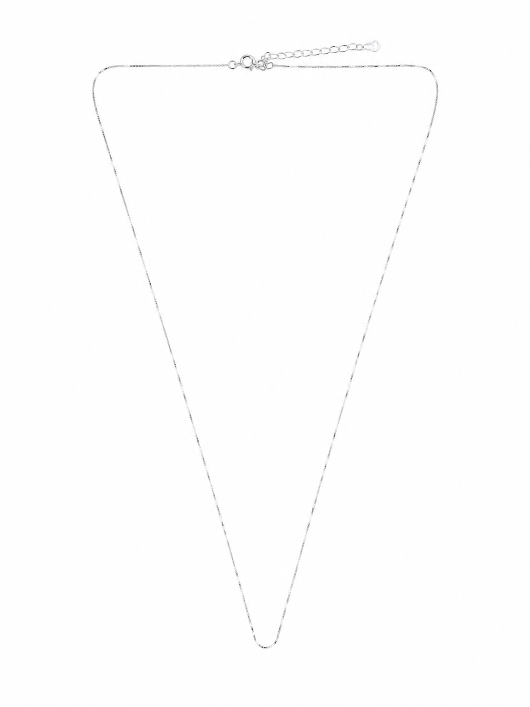 Box Chain Silver Necklace