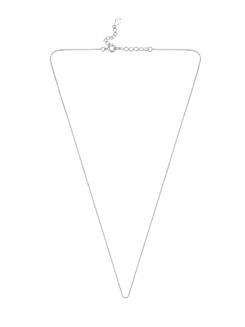 Box Chain Silver Necklace