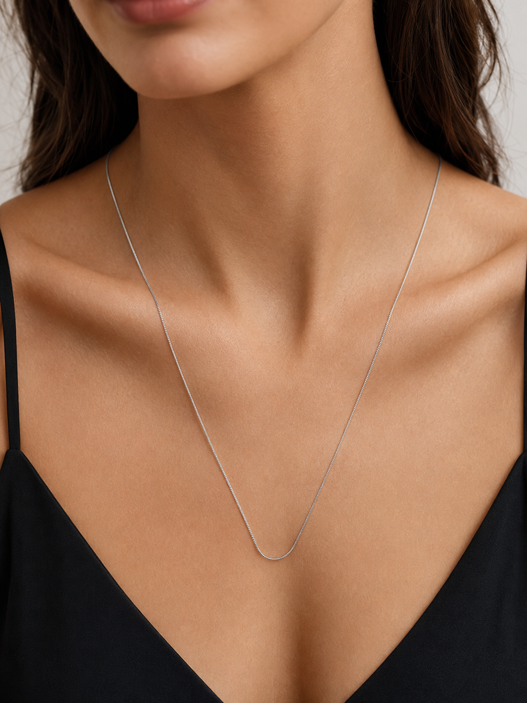 Snake Chain Silver Necklace