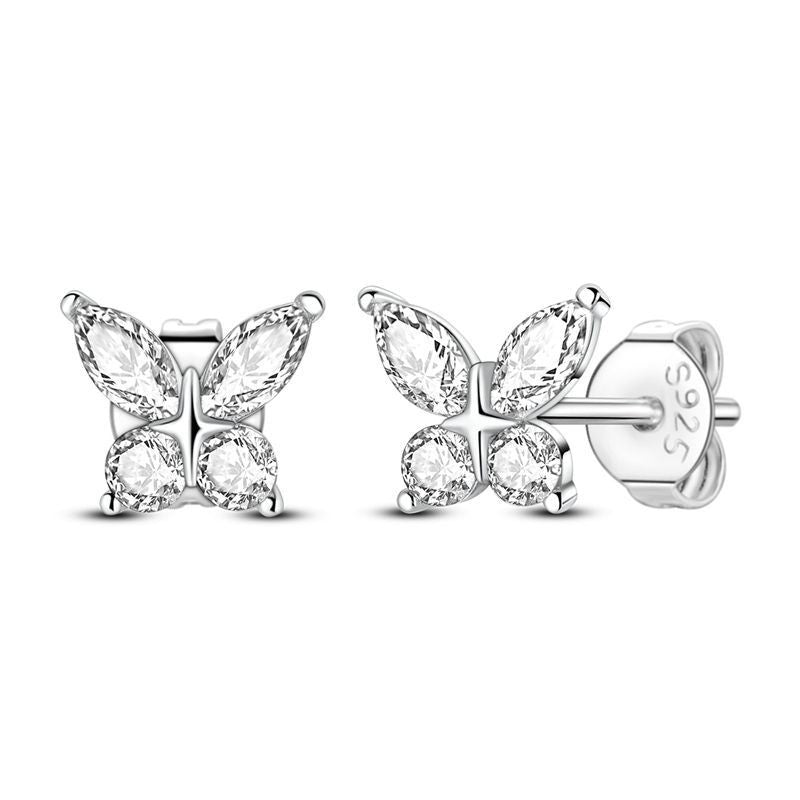 Sparkle Butterfly Stud Earrings