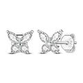 Sparkle Butterfly Stud Earrings