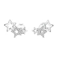 Triple Star Stud Earrings